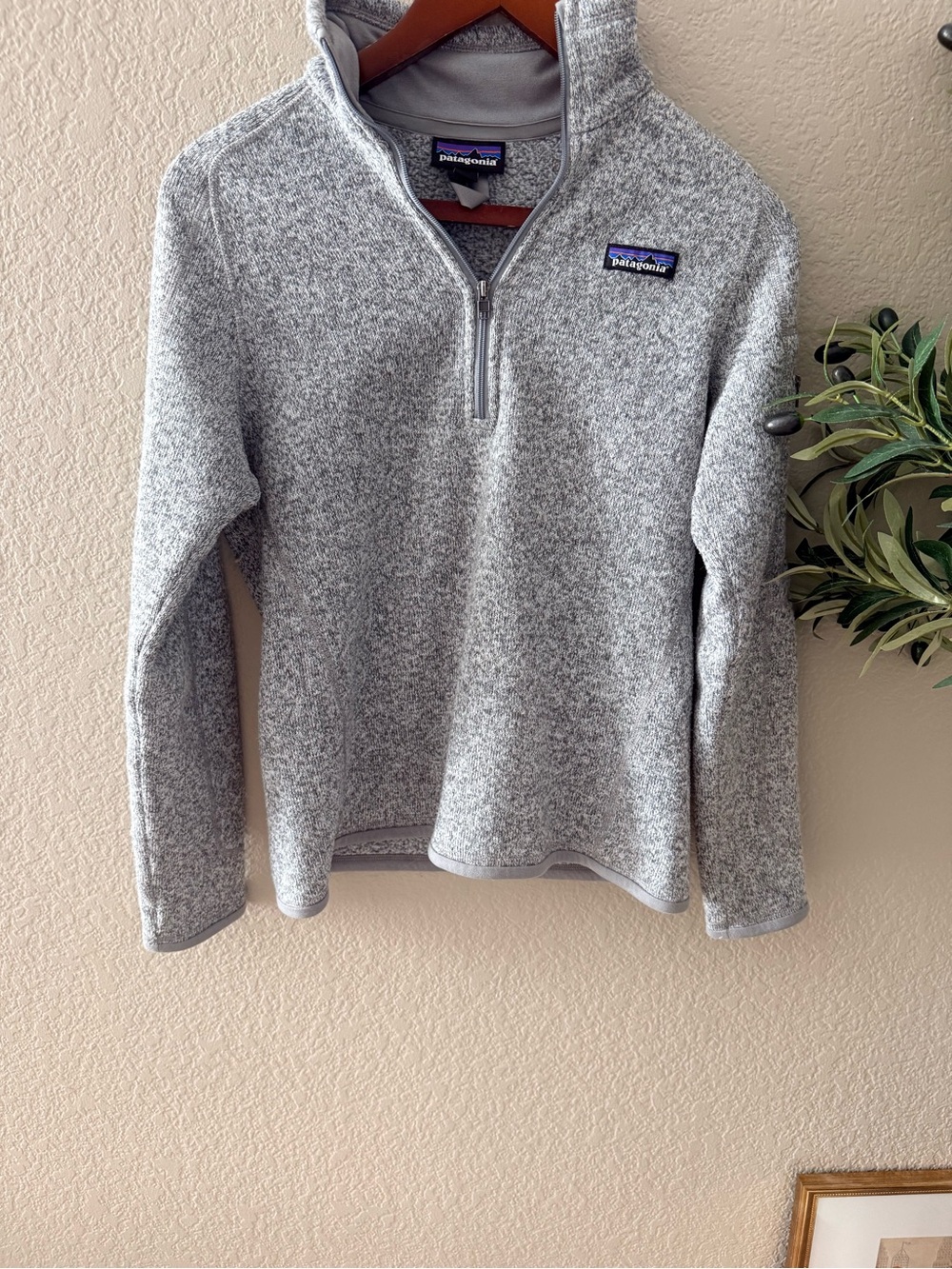 Patagonia Better Sweater Gray Quarter Zip Fleece Pullover Size Small